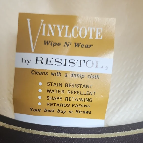 Resistol Natural Cream Straw Western Cowboy Hat with Brown Band Size 7 1/8 R NEW
